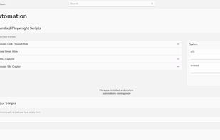 Automation Settings Page