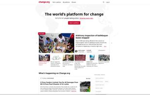 Change.org screenshot 1