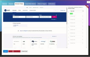Browser Steps lets you interact with the website, login, click buttons, perform actions easily.
