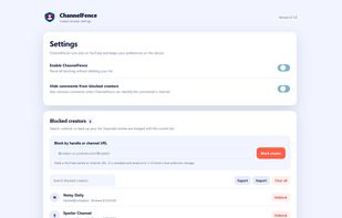 ChannelFence screenshot 2