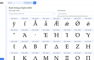 CharacterCodes.net screenshot 1