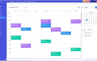 Built-in calendar with appointment booking and team scheduling.