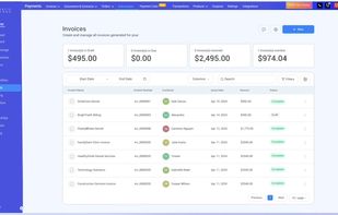 Create and track invoices with real-time payment status overview.