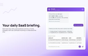 A daily business briefing of your most important SaaS metric so you can start your day with all the information you need about your business