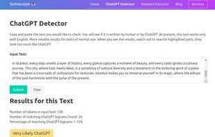 ChatGPT detector shows what to rewrite in order to humanize ChatGPT-generated content.