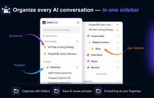 Bookmark, sub folder and favourite chats 