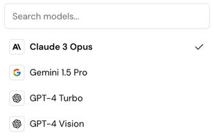Choose from best AI models