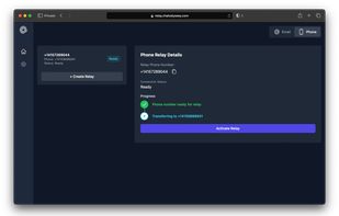 Phone number relay web app.