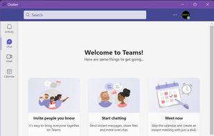 Microsoft Teams open in Chatter.