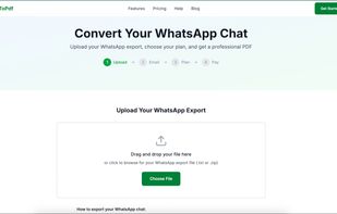 Simple step process to getting your chats converted to well structured pdfs