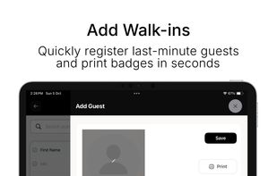 Add Walk-ins in seconds