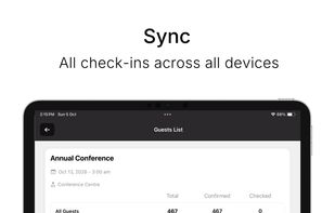 Guest List Overview - see how may guests checked in and who is a no show