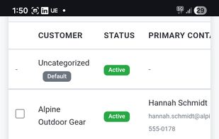 Customer management and CRM