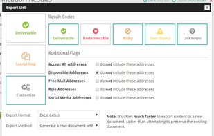Customize your data exports.