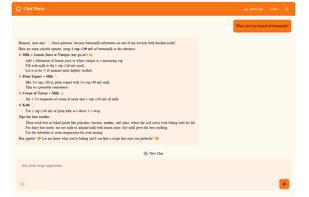 The chat answering "What can I use instead of buttermilk?"