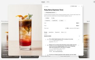 Desktop version. Generate drink details.