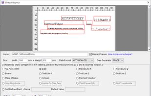 Adjust Cheque Layout