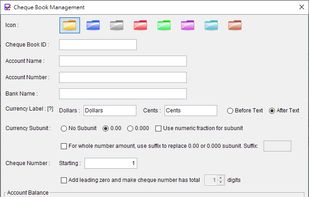 Create Cheque Book
