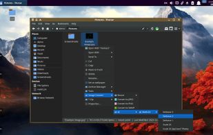 Processing images through the context menu