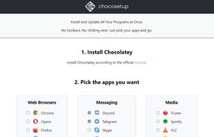 Chocosetup screenshot 1