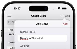 Find chord charts and lyrics quickly