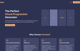 Chordoo landing page