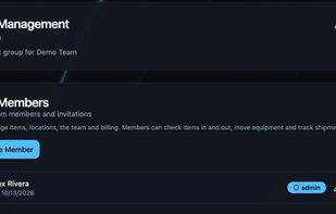 Team management with admin and member roles