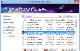 ChrisPC DNS Switch screenshot 1