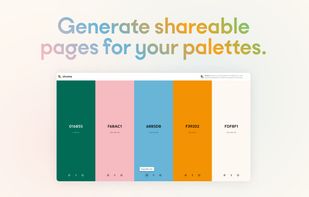 Generate shareable pages for your palettes.