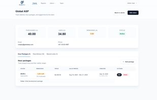 Client Detail - Retainers