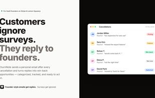 Customers ignore surveys and reply better to simple founder-style emails after cancellation.