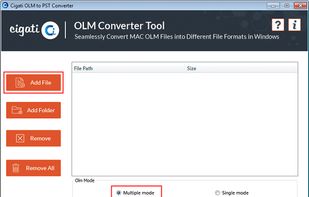 Cigati OLM Converter screenshot 1
