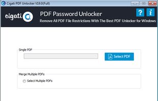 Cigati PDF File Unlocker screenshot 1