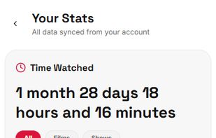Free stats — time watched, films, shows and episodes, with no paid tier