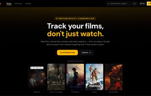Track your films, don't just watch — free daily AI search, watchlist, shared lists and taste analytics.