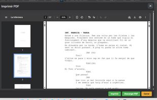 Script to PDF