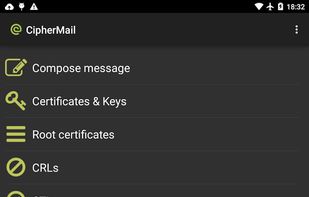 Ciphermail for Android screenshot 1