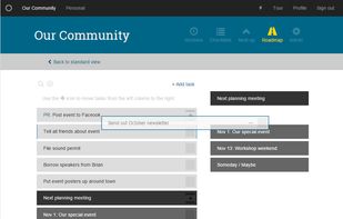 The roadmap / planning view, in action.