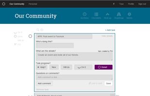A selected task in the list.