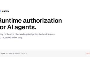Cirvix AgentControl - AI agent tool-call policy engine