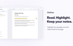 Product visual: highlight PDF passages and keep notes linked to the source page.