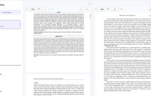 Compare two documents side by side to review related sources, translations, or supporting evidence. 