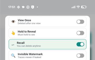 GeoLock feature allowing the sender to define a geographic area where the message or image can be opened.