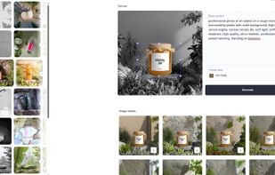 The UI for AI Photoshoot