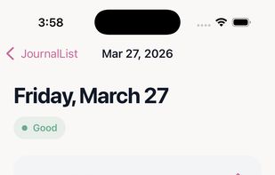 Each entry includes quotes, gratitude highlights, a summary and a recording