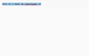 showcases that you need to highlight the text you want rewritten