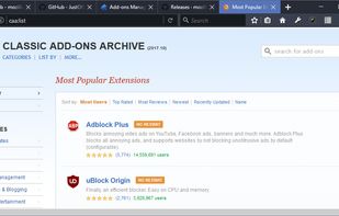 Classic Add-Ons Archive screenshot 1