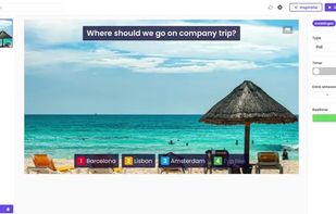 Create a quiz in the editor