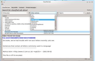 Search of classified ads.