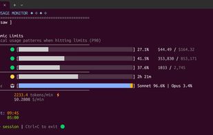 Claude Code Usage Monitor screenshot 1
